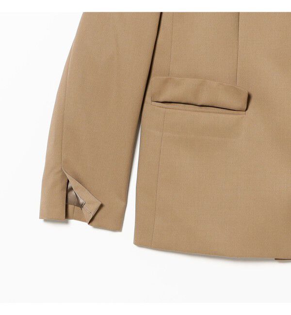 Demi-Luxe BEAMS 「ポリエステル ウール ラペルレス ジャケット」|ダッフルコート|