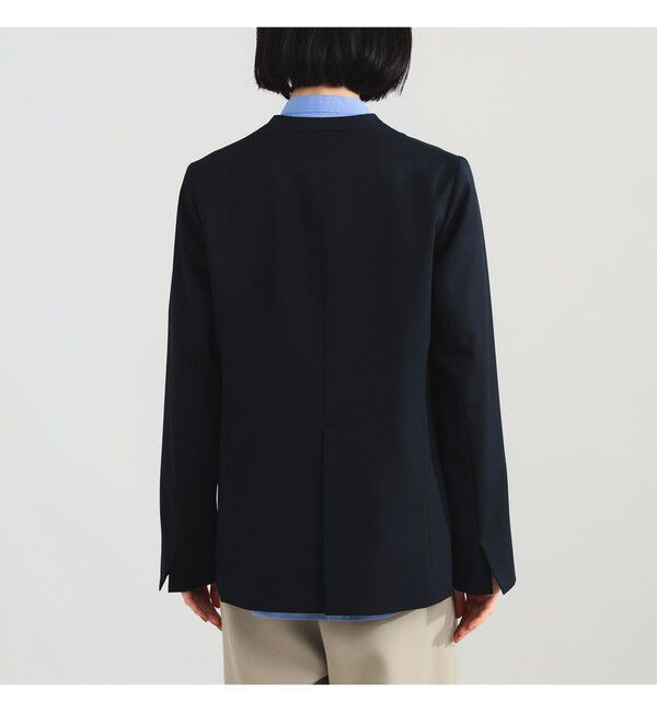 Demi-Luxe BEAMS 「ポリエステル ウール ラペルレス ジャケット」|ダッフルコート|