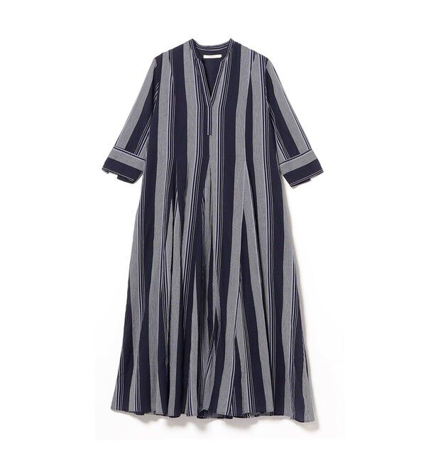 Demi-Luxe BEAMS 「ne Quittez pas / ボイル ストライプ パネル ワンピース」|ワンピース|