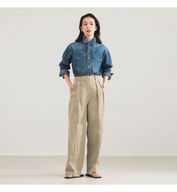 Demi-Luxe BEAMS 「AK+1 / インタック セミワイド パンツ」|チノ|