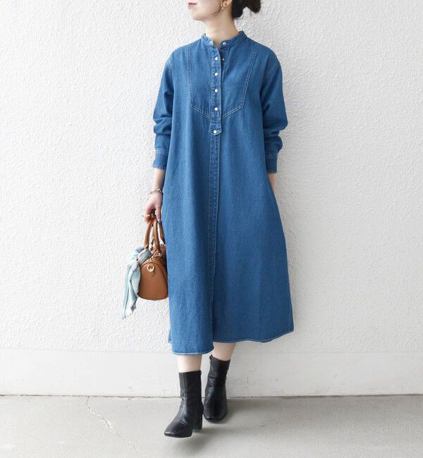 SHIPS any「SHIPS any:〈洗濯機可能〉デニム ブザム シャツ ワンピース［SHIPS any DENIM］」|ワンピース|