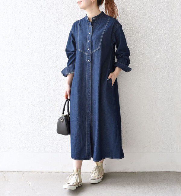 SHIPS any「SHIPS any:〈洗濯機可能〉デニム ブザム シャツ ワンピース［SHIPS any DENIM］」|ワンピース|