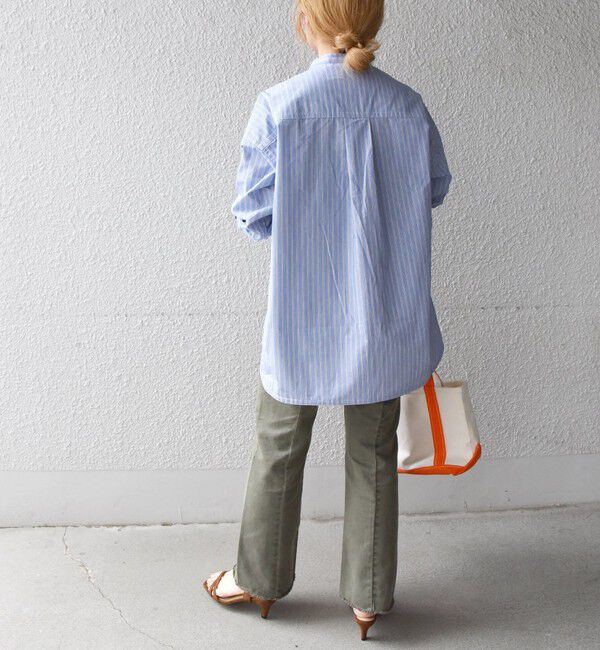 SHIPS any「SHIPS any:〈洗濯機可能〉REPREVE バンド カラー シャツ」|シャツ・ブラウス|