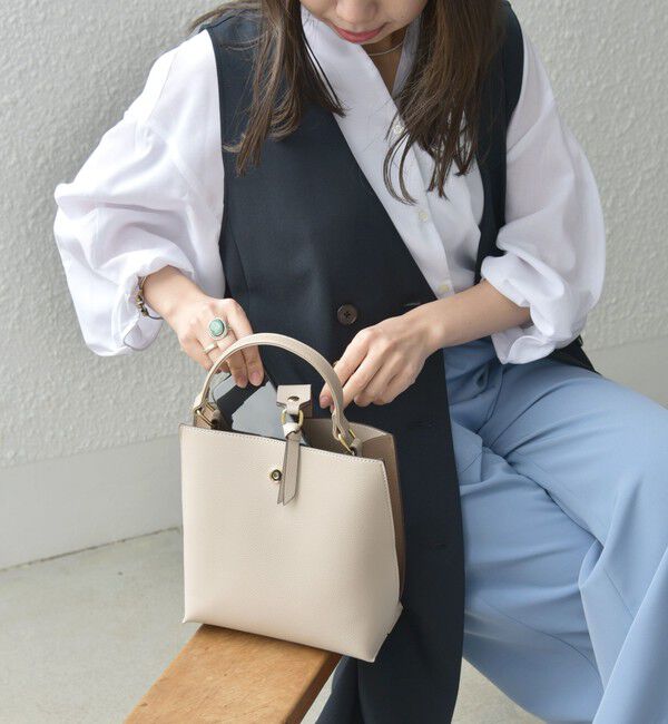 SHIPS any「《一部追加予約》SHIPS any: バイカラー2WAY スクエア ショルダー バッグ」|ショルダー・メッセンジャー|