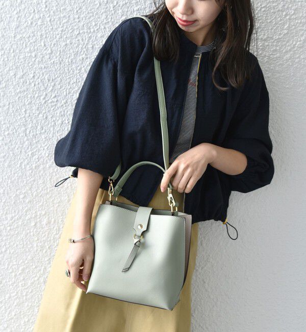 SHIPS any「《一部追加予約》SHIPS any: バイカラー2WAY スクエア ショルダー バッグ」|ショルダー・メッセンジャー|