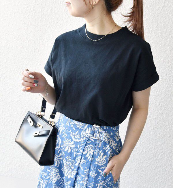 SHIPS any「SHIPS any:〈抗菌防臭/洗濯機可能〉USAコットン フレンチスリーブ TEE」|Tシャツ・カットソー|