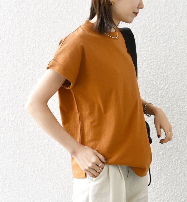 SHIPS any「SHIPS any:〈抗菌防臭/洗濯機可能〉USAコットン フレンチスリーブ TEE」|Tシャツ・カットソー|