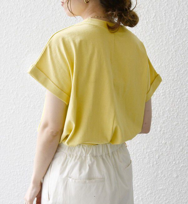 SHIPS any「SHIPS any:〈抗菌防臭/洗濯機可能〉USAコットン フレンチスリーブ TEE」|Tシャツ・カットソー|