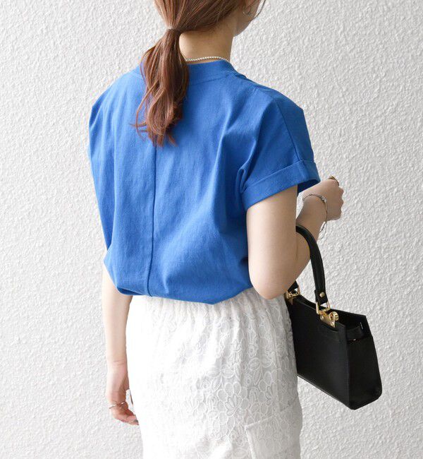 SHIPS any「SHIPS any:〈抗菌防臭/洗濯機可能〉USAコットン フレンチスリーブ TEE」|Tシャツ・カットソー|