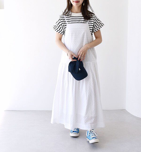 SHIPS any「SHIPS any:〈抗菌防臭/洗濯機可能〉USAコットン フレンチスリーブ TEE」|Tシャツ・カットソー|