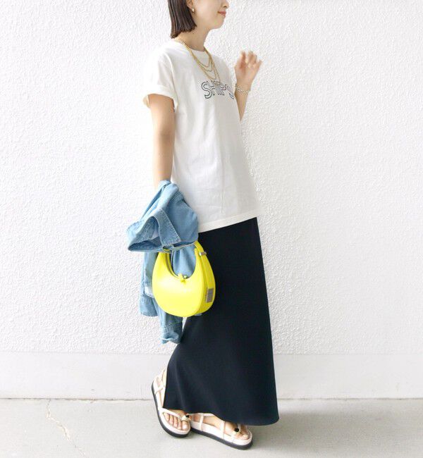 SHIPS for women「【WEB限定】 SHIPS ラウンド プリント ロゴ TEE」|Tシャツ・カットソー|