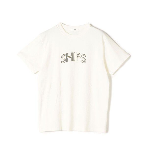 SHIPS for women「【WEB限定】 SHIPS ラウンド プリント ロゴ TEE」|Tシャツ・カットソー|