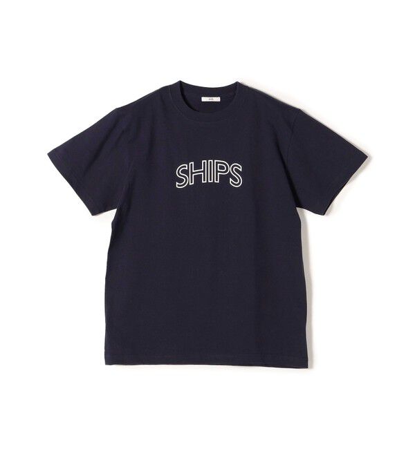 SHIPS for women「【WEB限定】 SHIPS ラウンド プリント ロゴ TEE」|Tシャツ・カットソー|