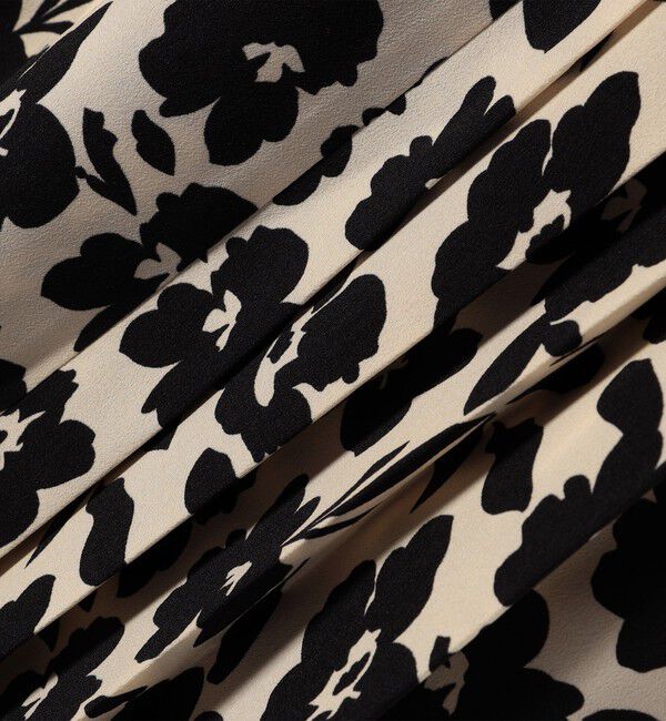 SHIPS for women「《一部追加予約》【WEB限定】〈洗濯機可能〉ドット 花柄 サイド プリーツ フレンチスリーブ ワンピース」|ワンピース|