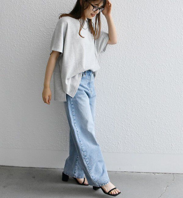 SHIPS any「【WEB限定】SHIPS any:〈洗濯機可能〉ワッフル ワイド TEE」|Tシャツ・カットソー|