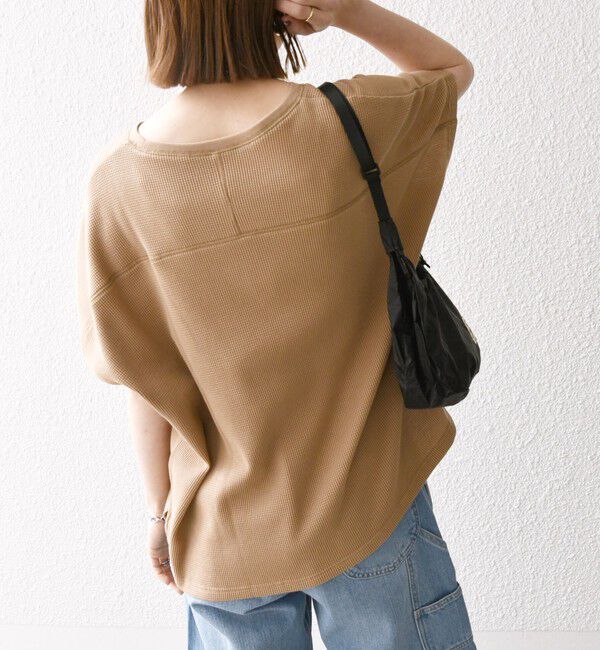 SHIPS any「【WEB限定】SHIPS any:〈洗濯機可能〉ワッフル ワイド TEE」|Tシャツ・カットソー|