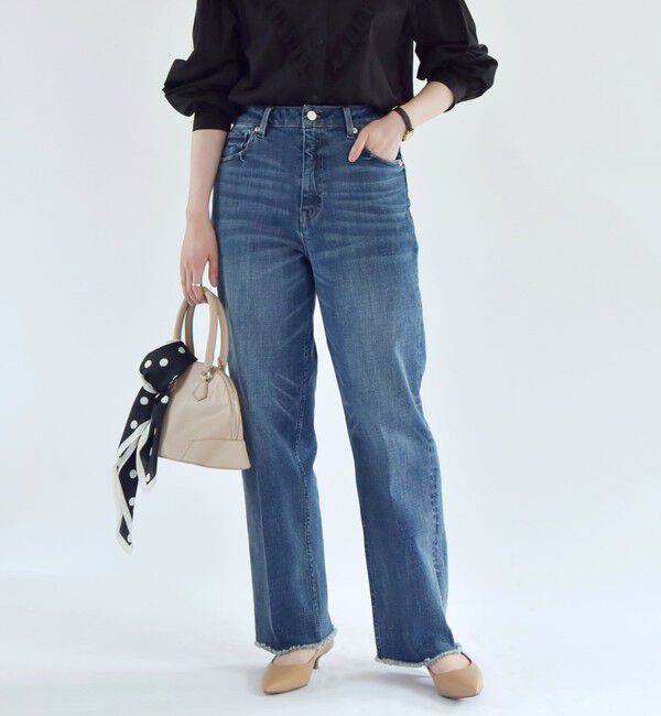 quaranciel「quaranciel:〈洗濯機可能〉ハンサム テーパード デニム パンツ」|デニム|