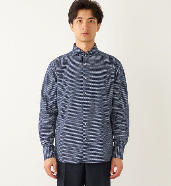 SHIPS Colors 「SHIPS Colors:ワイドカラー プリント ドレス ネルシャツ」|シャツ・ブラウス|