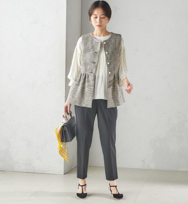 SHIPS for women「〈セレモニー対応可〉スラブ ツイード ジレ（セットアップ対応）」|ベスト・ジレ|