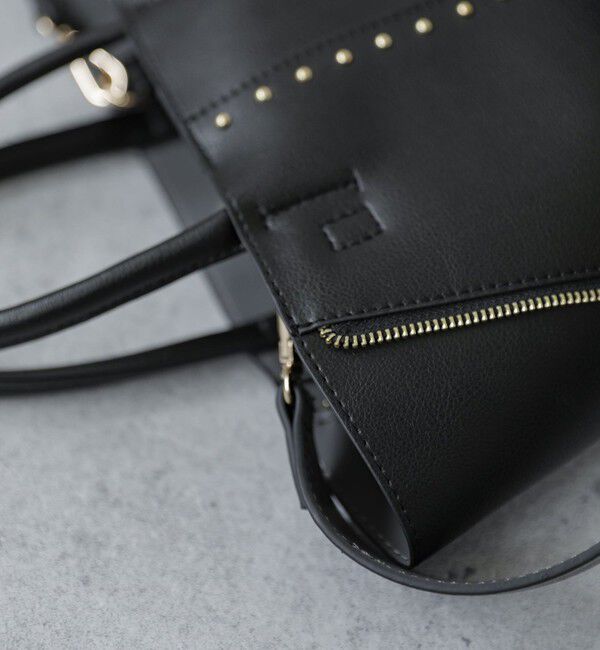 quaranciel「《一部追加予約》quaranciel: 2way スタッズ バケツ トート バッグ」|トートバッグ|