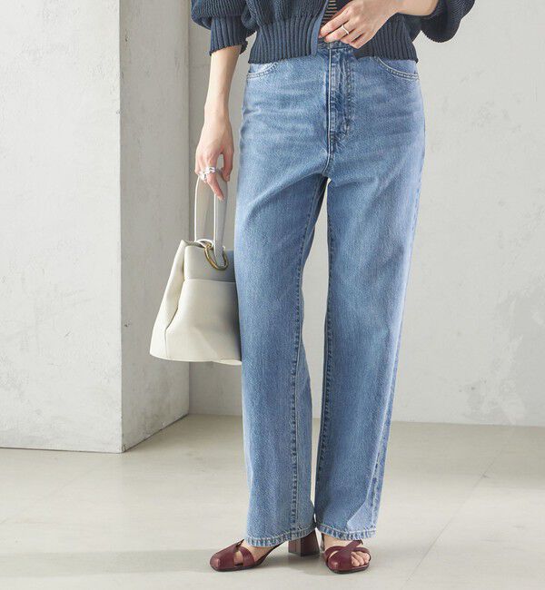 SHIPS for women「〈洗濯機可能〉ストレート フィット デニム パンツ」|デニム|