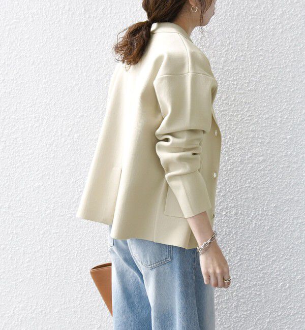 SHIPS any「SHIPS any:〈手洗い可能〉テーラード ニット カーディガン ジャケット」|テーラードジャケット|