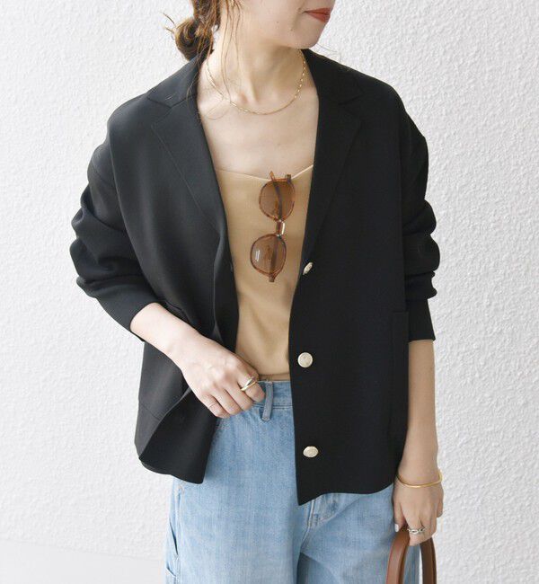 SHIPS any「SHIPS any:〈手洗い可能〉テーラード ニット カーディガン ジャケット」|テーラードジャケット|