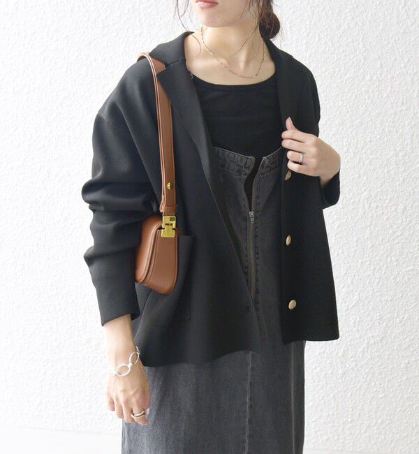 SHIPS any「SHIPS any:〈手洗い可能〉テーラード ニット カーディガン ジャケット」|テーラードジャケット|