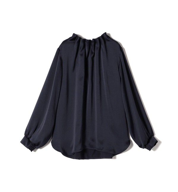SHIPS for women「【一部WEB限定】〈手洗い可能〉ヴィンテージ サテン ネック ギャザー ブラウス」|シャツ・ブラウス|