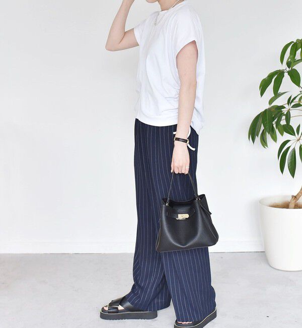 quaranciel「quaranciel:〈洗濯機可能〉アイライン スカート &times; フレンチ TEE セット」|タイト|