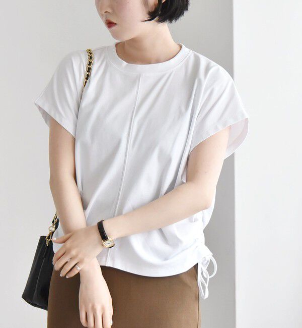 quaranciel「quaranciel:〈洗濯機可能〉アイライン スカート &times; フレンチ TEE セット」|タイト|