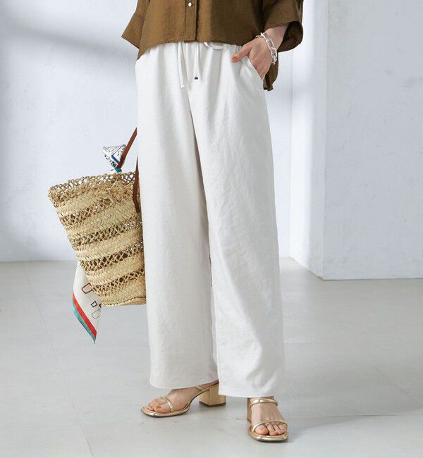 SHIPS for women「〈手洗い可能〉ツイル ドロスト パンツ」|その他|