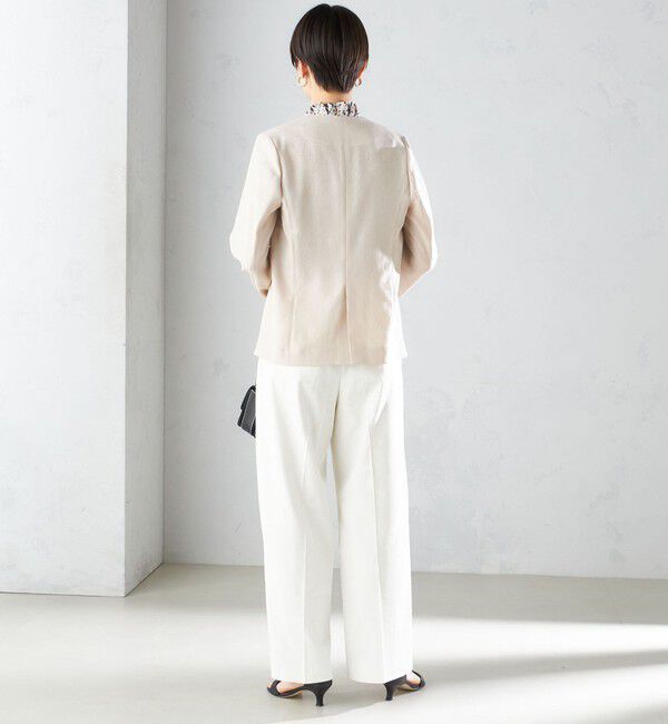 SHIPS for women「〈接触冷感/手洗い可能〉トリアセテート混 ノーラペル ジャケット（セットアップ対応）◇」|その他|