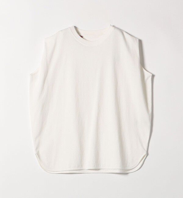 SHIPS any「《一部追加予約》SHIPS any:〈抗菌防臭/洗濯機可能〉USAコットン ラウンドヘム ノースリーブ TEE」|Tシャツ・カットソー|