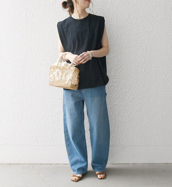 SHIPS any「《一部追加予約》SHIPS any:〈抗菌防臭/洗濯機可能〉USAコットン ラウンドヘム ノースリーブ TEE」|Tシャツ・カットソー|