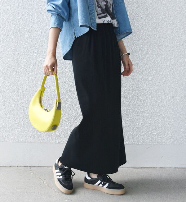 SHIPS for women「〈手洗い可能〉リブ ジャージー 2WAY ストレッチ スカート」|スカート|