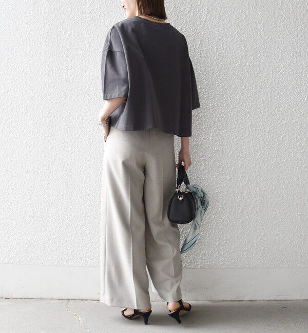 SHIPS any「《一部追加予約》【WEB限定】SHIPS any:〈洗濯機可能〉インレイ ハーフスリーブ ショートTEE」|Tシャツ・カットソー|