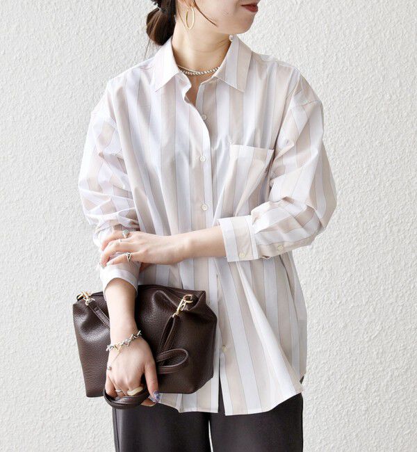 SHIPS any「SHIPS any:〈洗濯機可能〉REPREVE レギュラーカラー ルーズ ポケット シャツ」|シャツ・ブラウス|