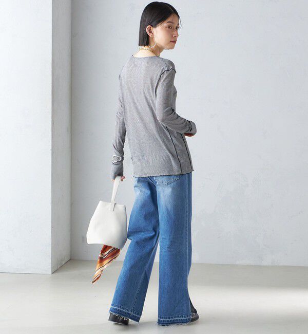 SHIPS for women「〈手洗い可能〉シアー ストレッチ クルーネック プルオーバー」|Tシャツ・カットソー|