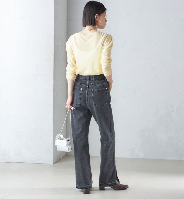 SHIPS for women「〈手洗い可能〉シアー ストレッチ クルーネック プルオーバー」|Tシャツ・カットソー|