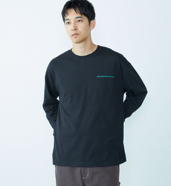 SHIPS「City Ambient Products: グラフィックプリント ロングスリーブTシャツ(ロンT)」|Tシャツ・カットソー|