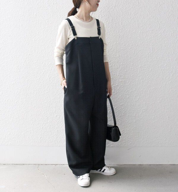 SHIPS any「SHIPS any:〈洗濯機可能〉ウールライク サスペンダー セミワイド サロペット」|その他|
