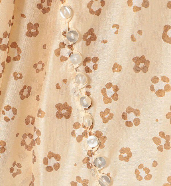 SHIPS for women「【WEB限定】〈手洗い可能〉ドット / レオパード プリント シアー ブラウス」|シャツ・ブラウス|