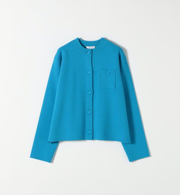 SHIPS any「SHIPS any: ミラノリブ ノーカラー ニット ジャケット カーディガン」|カーディガン|