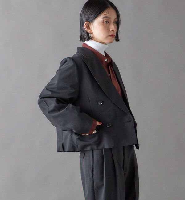 SHIPS for women「SHIPS NINE CASE:ショート ジャケット」|テーラードジャケット|