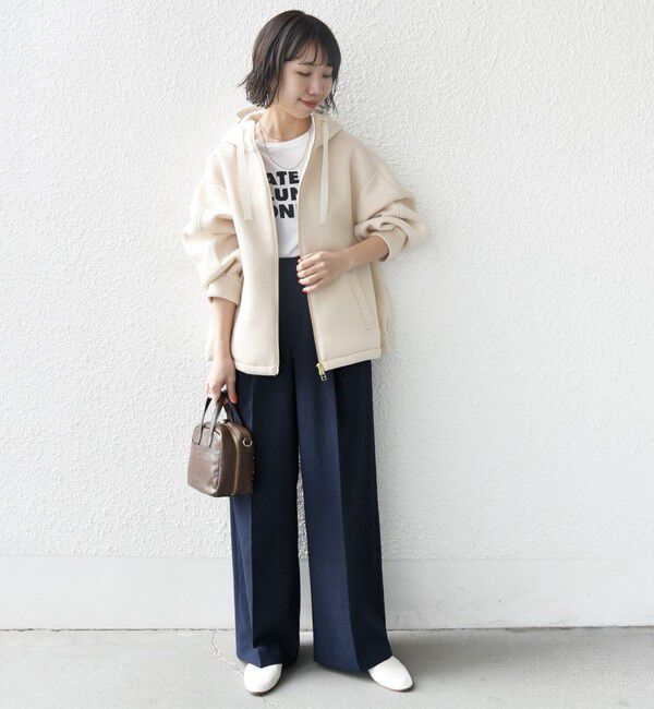 SHIPS for women「【WEB限定】〈手洗い可能〉ダンボール ダブルジップ フーディー 1」|パーカー|