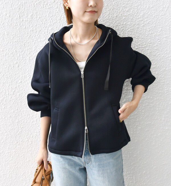 SHIPS for women「【WEB限定】〈手洗い可能〉ダンボール ダブルジップ フーディー 1」|パーカー|