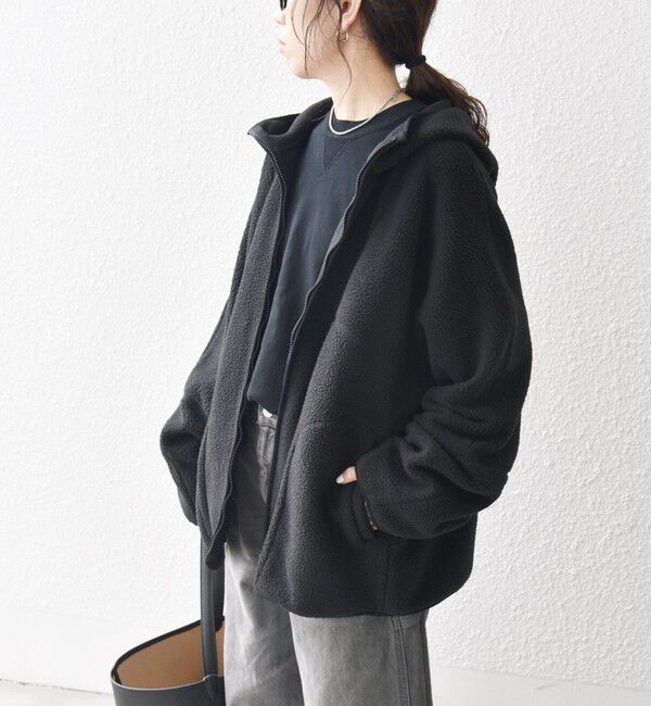 SHIPS any「SHIPS any:〈洗濯機可能〉ボア フリース フード ブルゾン パーカー」|パーカー|