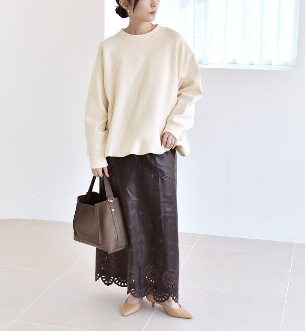 quaranciel「quaranciel:〈洗濯機可能〉ポンチ ドロスト ルーズ プルオーバー」|スウェット・ジャージ|