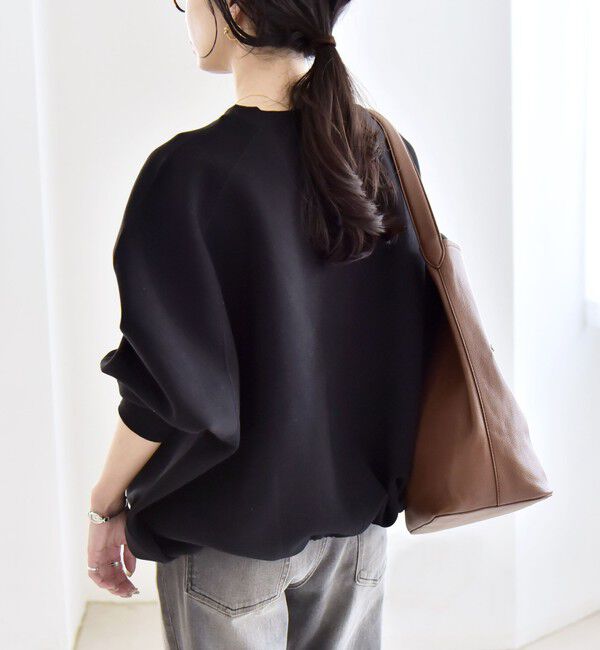 quaranciel「quaranciel:〈洗濯機可能〉ポンチ ドロスト ルーズ プルオーバー」|スウェット・ジャージ|ブラック